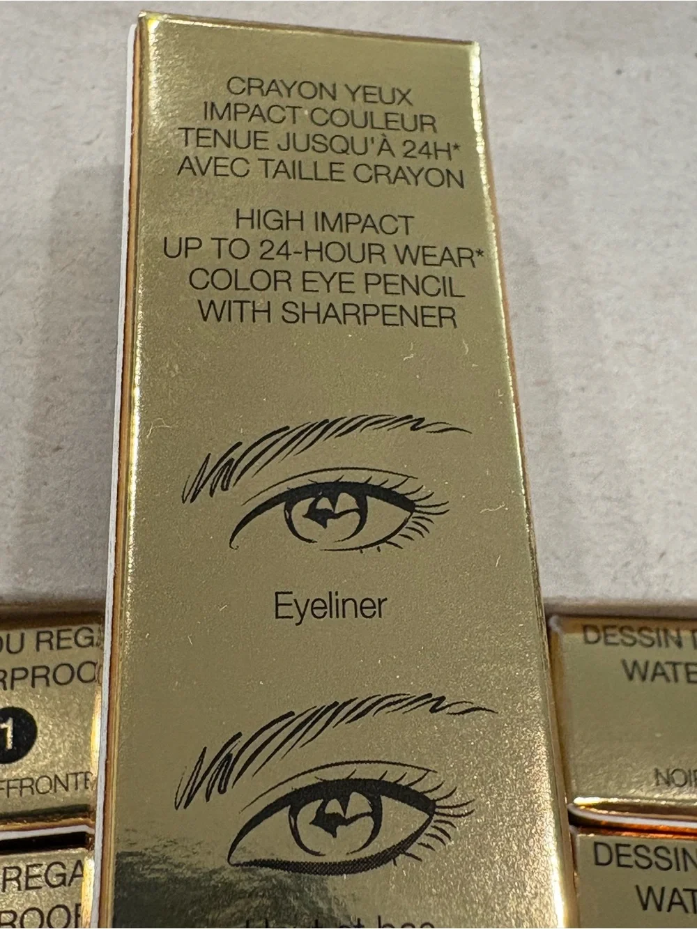 YSL Black Eyeliner Case Pack of 12 Waterproof Full size